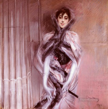  Giovanni Deco Art - Portrait Of Emiliana Concha De Ossa genre Giovanni Boldini